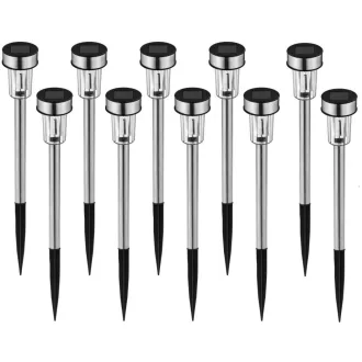   Set di luci da giardino solari a picchetto da 10 pezzi - LED impermeabili con illuminazione automatica notturna