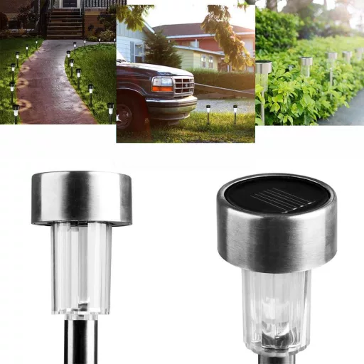 Set di luci da giardino solari a picchetto da 10 pezzi - LED impermeabili con illuminazione automatica notturna