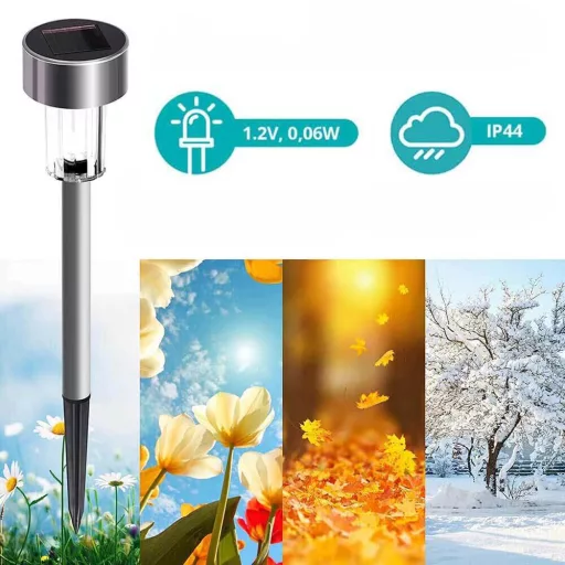 Set di luci da giardino solari a picchetto da 10 pezzi - LED impermeabili con illuminazione automatica notturna