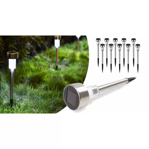 Set di luci da giardino solari a picchetto da 10 pezzi - LED impermeabili con illuminazione automatica notturna