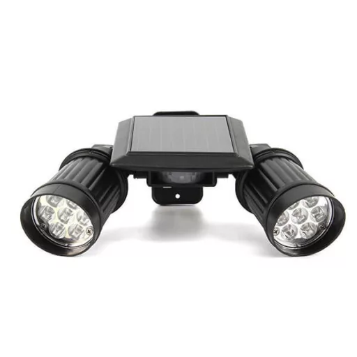 Luce LED solare a doppia testa con sensore di movimento e funzione crepuscolare