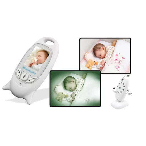 Monitor per bambini con telecamera e comunicazione bidirezionale e sensore di temperatura