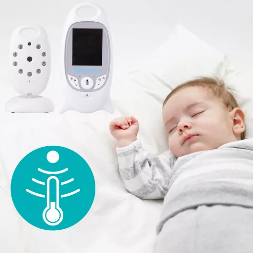 Monitor per bambini con telecamera e comunicazione bidirezionale e sensore di temperatura