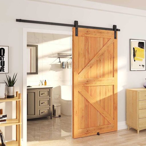 Set di guide per porte scorrevoli - configurazione singola o doppia, hardware in metallo, capacità per porte da 100 a 200 cm