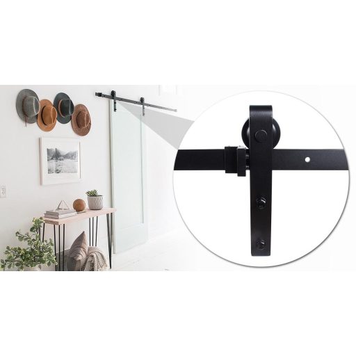 Set di guide per porte scorrevoli - configurazione singola o doppia, hardware in metallo, capacità per porte da 100 a 200 cm