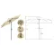 Ombrellone da patio extra large regolabile - Diametro 2,7 m, Altezza 2,25 m, Senza base