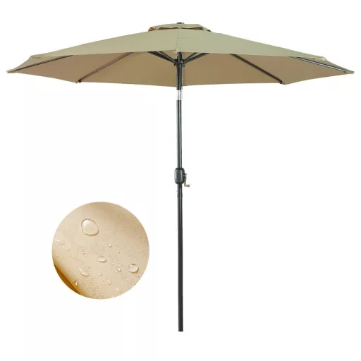 Ombrellone da patio extra large regolabile - Diametro 2,7 m, Altezza 2,25 m, Senza base