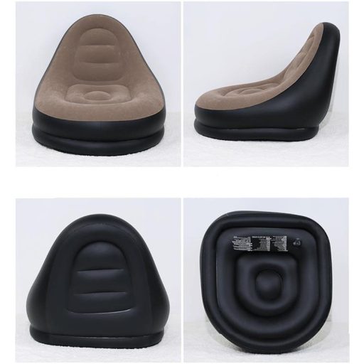 Sedia Gonfiabile con Poggiapiedi - Tessuto Morbido Portatile per Uso Interno ed Esterno