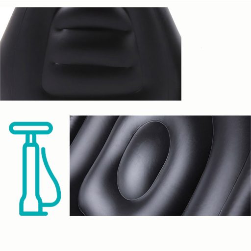 Sedia Gonfiabile con Poggiapiedi - Tessuto Morbido Portatile per Uso Interno ed Esterno