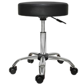   Sedia cosmetica girevole regolabile con sedile imbottito - Nera