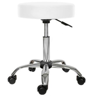   Sedia cosmetica girevole regolabile con sedile imbottito - Bianca
