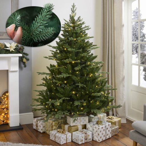 Albero di Natale artificiale 3D con base in metallo - 180 cm, disponibili varie dimensioni