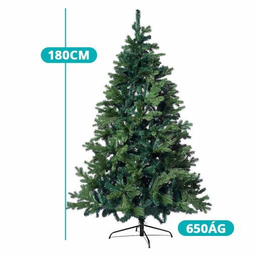 Albero di Natale artificiale 3D con base in metallo - 180 cm, disponibili varie dimensioni