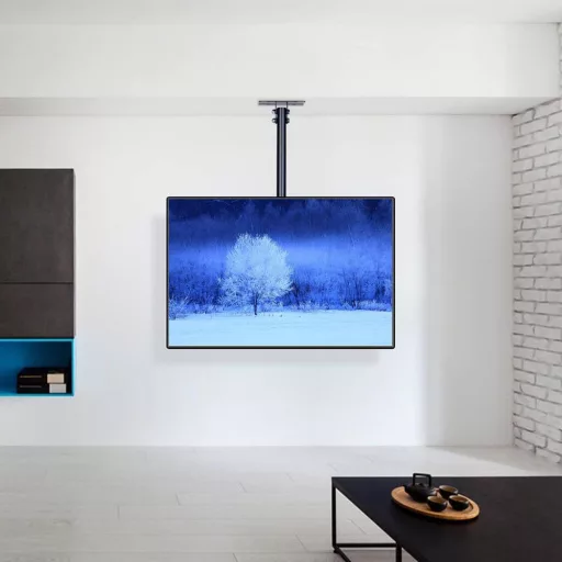 Supporto TV da soffitto per schermi da 26-55", inclinazione e rotazione regolabili, capacità di 55 kg