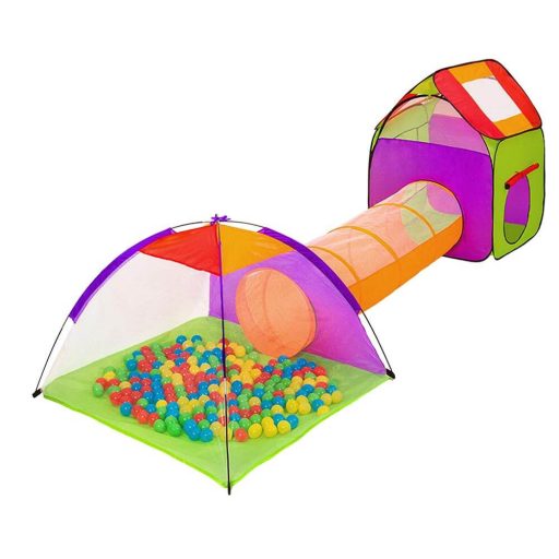 Tenda da gioco con tunnel e 200 palline colorate - Divertimento indoor/outdoor