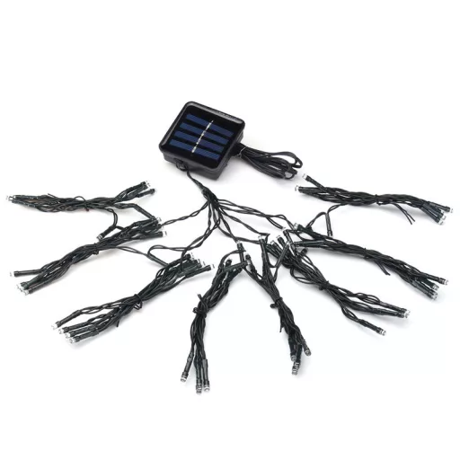 Luci a stringa solari per ombrelli - 8 rami, 72 LED, efficienti dal punto di vista energetico