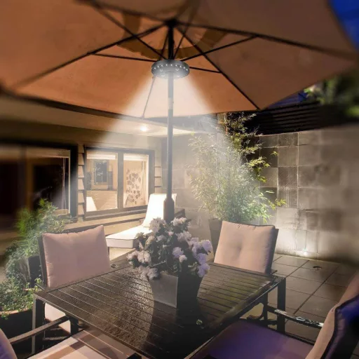 Luci a stringa LED per ombrelloni - 3 modalità di illuminazione, uso esterno