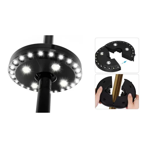 Luci a stringa LED per ombrelloni - 3 modalità di illuminazione, uso esterno
