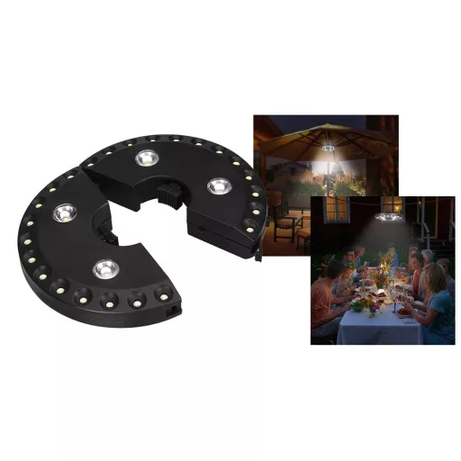 Luci a stringa LED per ombrelloni - 3 modalità di illuminazione, uso esterno