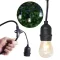 Luci decorative a stringa impermeabili con 15 lampadine LED E27, 14,6 m, bianco caldo