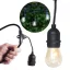 Luci decorative a stringa impermeabili con 15 lampadine LED E27, 14,6 m, bianco caldo