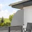 Tenda da balcone pieghevole a forma di ventaglio 140 cm, grigia - Installazione facile e protezione da vento/sole