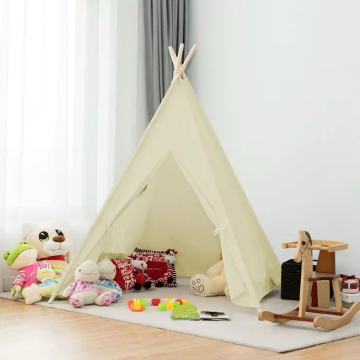 Tenda Indiana per Bambini - Casa da Gioco Interna/Esterna con Montaggio Facile, 3 Colori