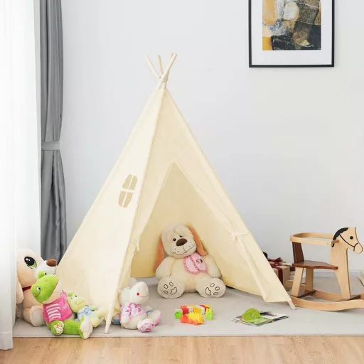 Tenda Indiana per Bambini - Casa da Gioco Interna/Esterna con Montaggio Facile, 3 Colori