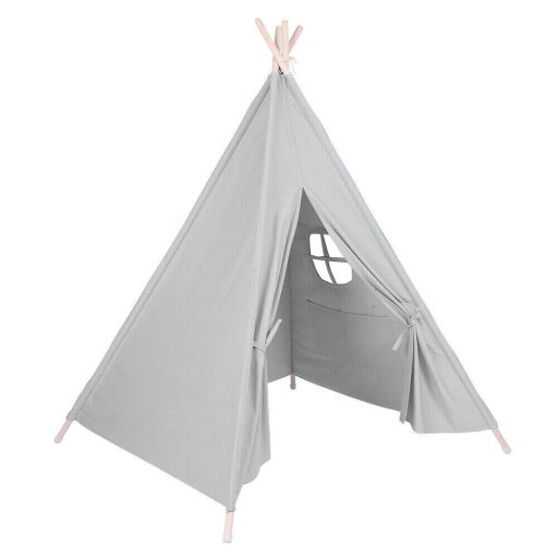 Tenda Indiana per Bambini - Grigia, Casa da Gioco Interna/Esterna con Struttura Stabile