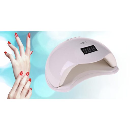 Lampada UV a 24 LED con Display Digitale e Timer - 48W, Base Magnetica Rimovibile