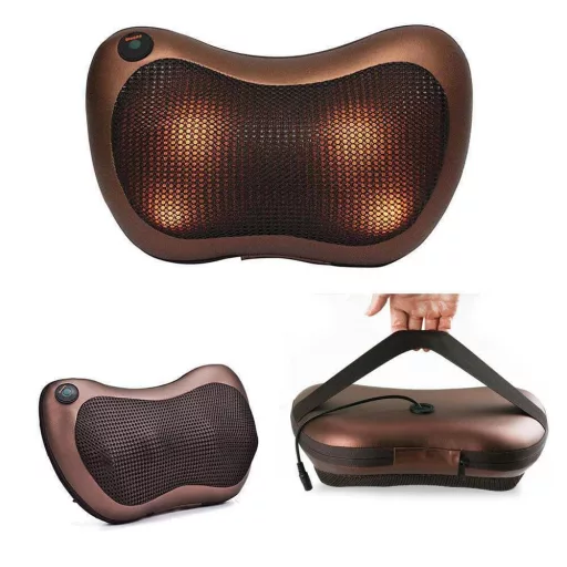 Cuscino Massaggiante Elettrico con 8 Teste Rotanti per Relax Ovunque