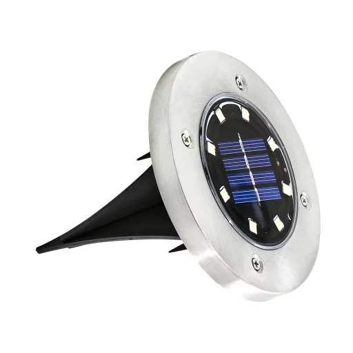 Set di lampade solari da esterno 4 pezzi con finitura in acciaio inossidabile, 8 LED, installazione versatile