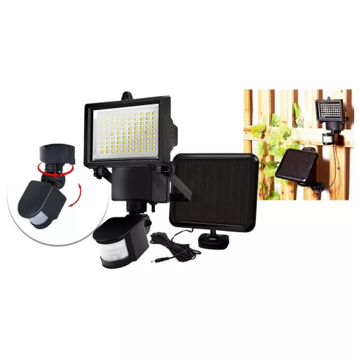 Faro solare a LED 60 con sensore di movimento e resistenza alle intemperie IP65