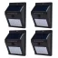 Set di 4 lampade solari da parete con sensore crepuscolare, impermeabili IP64, 12 ore di autonomia
