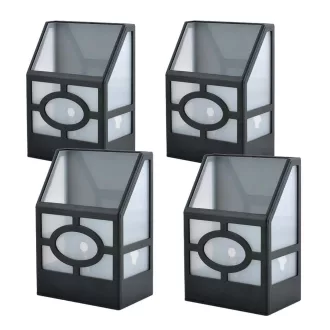   Set di lampade solari da esterno 4 pezzi - Design moderno nero, senza fili ed ecologico