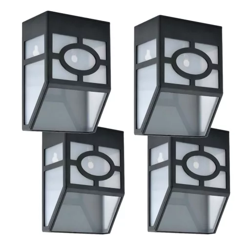 Set di lampade solari da esterno 4 pezzi - Design moderno nero, senza fili ed ecologico