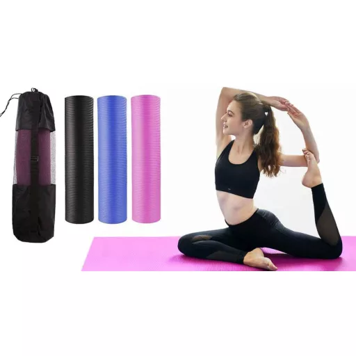 Tappetino da yoga antiscivolo spesso 6 mm con borsa - 3 colori disponibili
