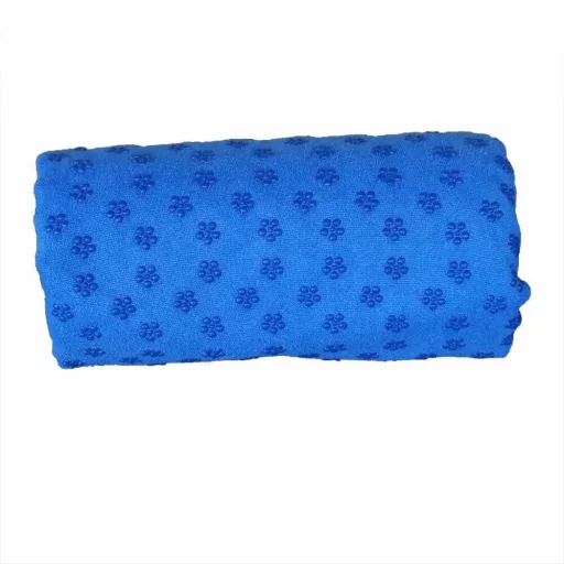 Asciugamano da yoga antiscivolo con borsa - Blu, ad asciugatura rapida, 185x62,5 cm