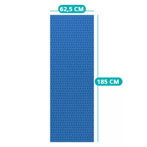Asciugamano da yoga antiscivolo con borsa - Blu, ad asciugatura rapida, 185x62,5 cm