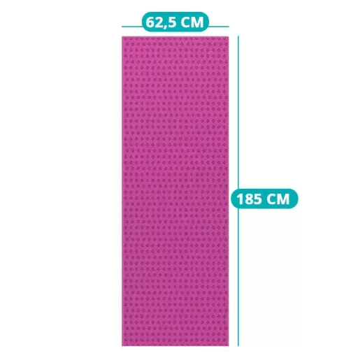 Asciugamano da yoga antiscivolo con borsa - Rosa, ad asciugatura rapida, 185x62,5 cm
