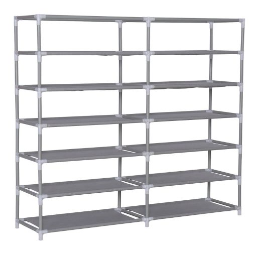 Mobile Shoe Storage Cabinet con 12 Ripiani e Copertura con Cerniera - Borgogna