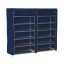 Mobile Shoe Storage Cabinet with 12 Shelves and Zipper Cover - 4 Colors Available