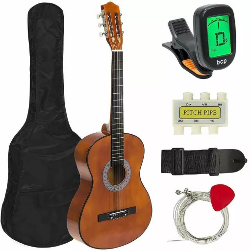Set di chitarra acustica per principianti con accessori e accordatore - 2 colori
