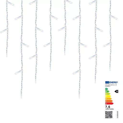 Tenda di luci a ghiacciolo LED - Bianco freddo, 230 o 690 LED, 8 modalità di illuminazione, impermeabile IP44