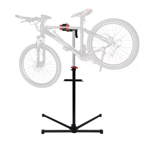 Supporto per riparazione biciclette regolabile con portautensili per uso domestico