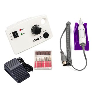   Macchina per unghie a pedale con velocità regolabile e set di 12 punte per manicure e pedicure professionale