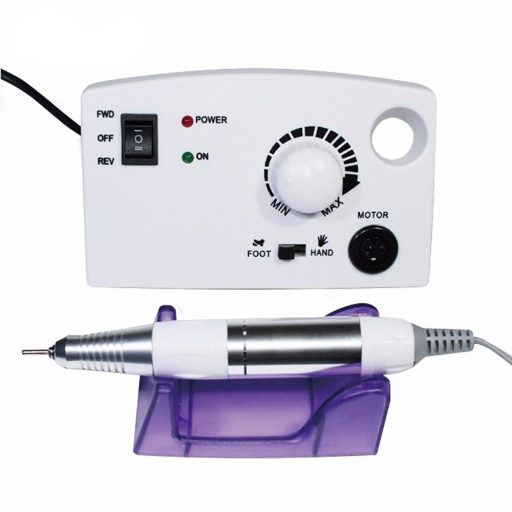 Macchina per unghie a pedale con velocità regolabile e set di 12 punte per manicure e pedicure professionale