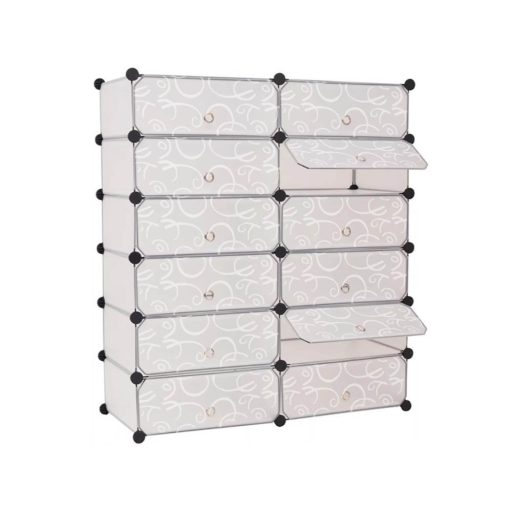 Armadio modulare per scarpe in plastica - Contiene 24 paia, design salvaspazio