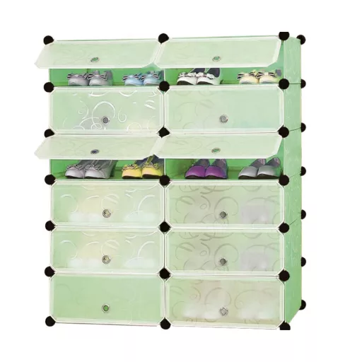 Armadio modulare per scarpe in plastica - Design salvaspazio per fino a 24 paia