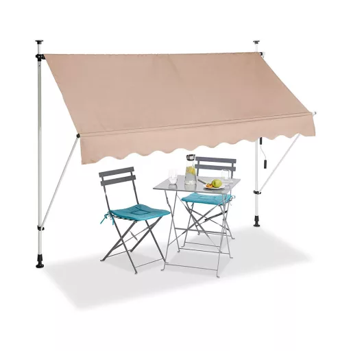 Tenda parasole avvolgibile regolabile - Poliestere impermeabile, 200x120cm